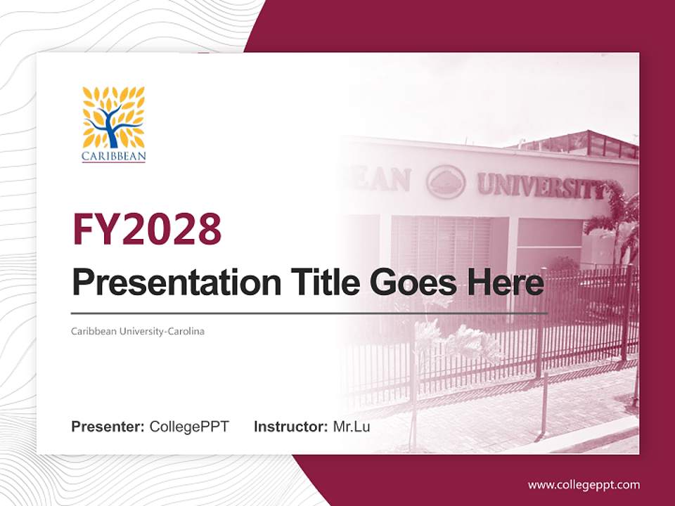 Caribbean University-Carolina Academic Presentation/Research Findings Report PPT Template4:3 ratio PPT effect preview image5