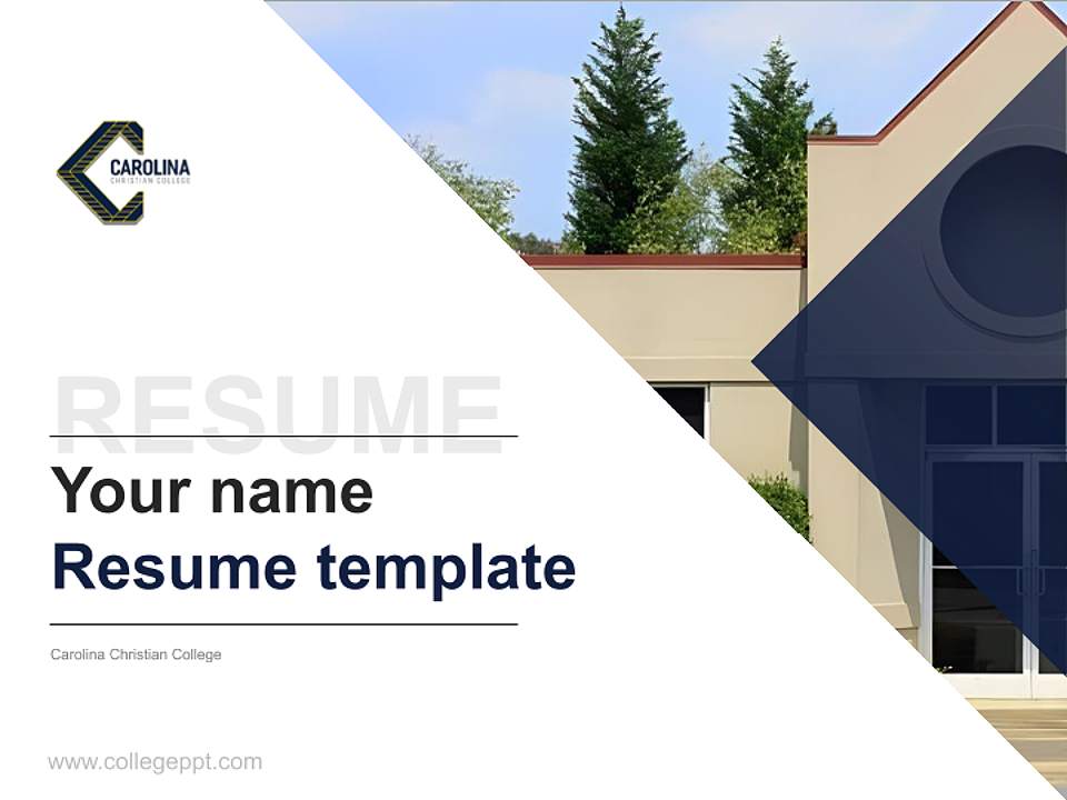 Carolina Christian College Resume PPT Template4:3 ratio PPT effect preview image5