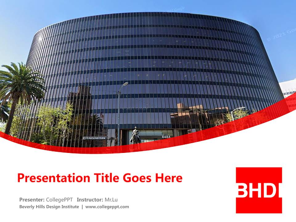 Beverly Hills Design Institute Course/Courseware Creation PPT Template4:3 ratio PPT effect preview image5