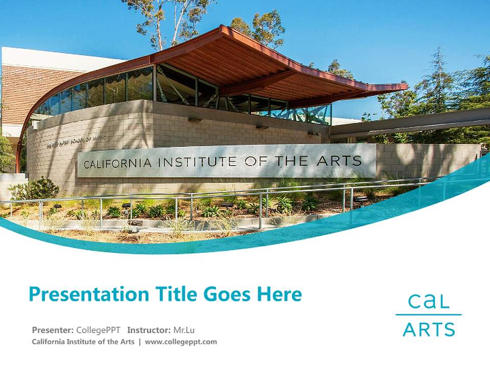 California Institute of the Arts Course/Courseware Creation PPT Template4:3 ratio PPT effect preview image5