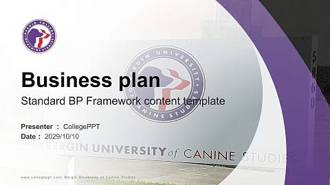 Bergin University of Canine Studies Competition/Entrepreneurship Contest PPT Template
