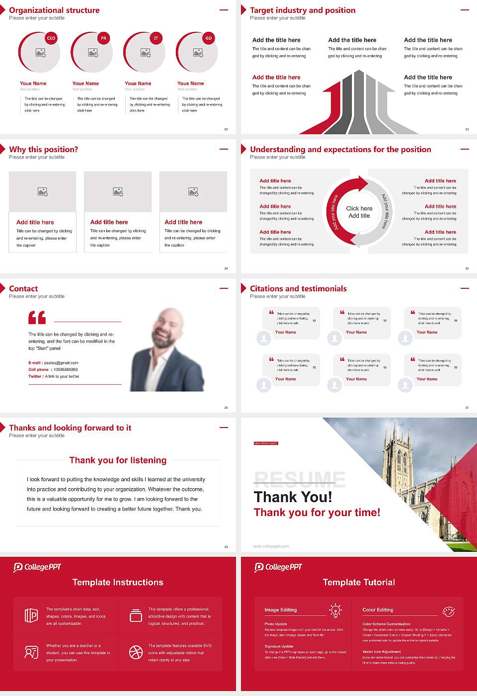 Bryn Athyn College Resume PPT Template16:9 ratio PPT effect preview image4