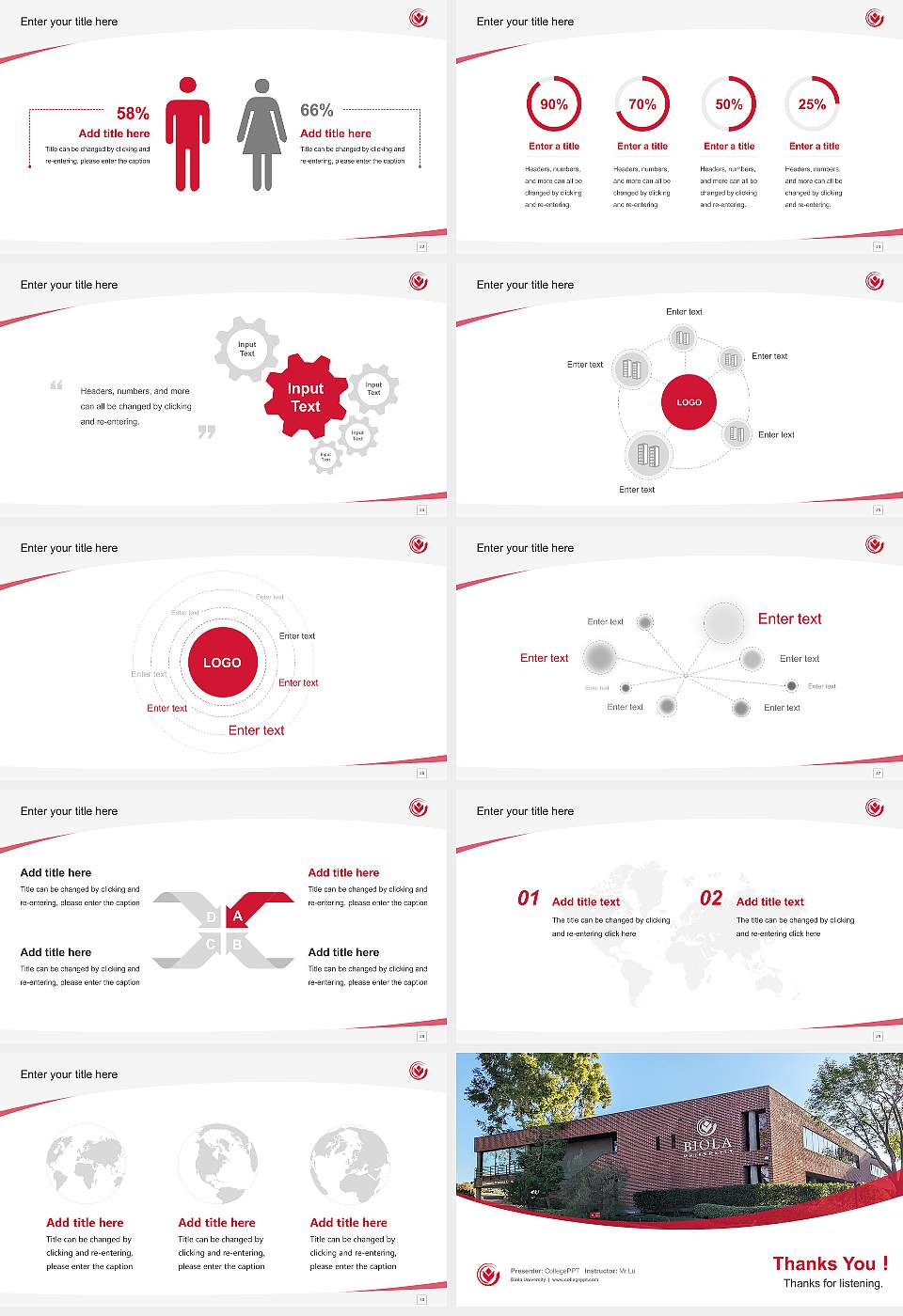 Biola University Course/Courseware Creation PPT Template16:9 ratio PPT effect preview image4