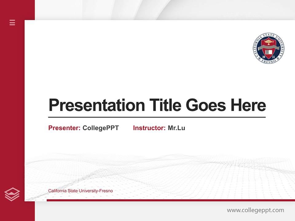California State University-Fresno Thesis Proposal/Graduation Defense PPT Template4:3 ratio PPT effect preview image5