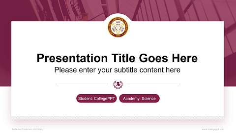 Bethune-Cookman University National Scholarship Defense PPT Template