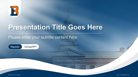 Bucknell University Lecture Sharing and Networking Event PPT Template