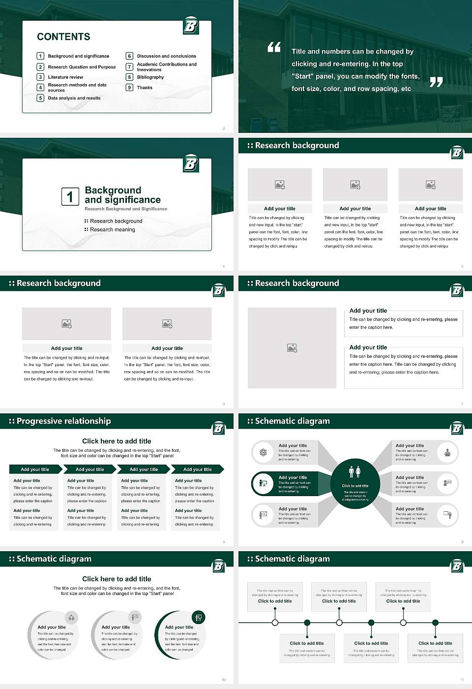 Binghamton University Graduation Thesis Defense PPT Template16:9 ratio PPT effect preview image2