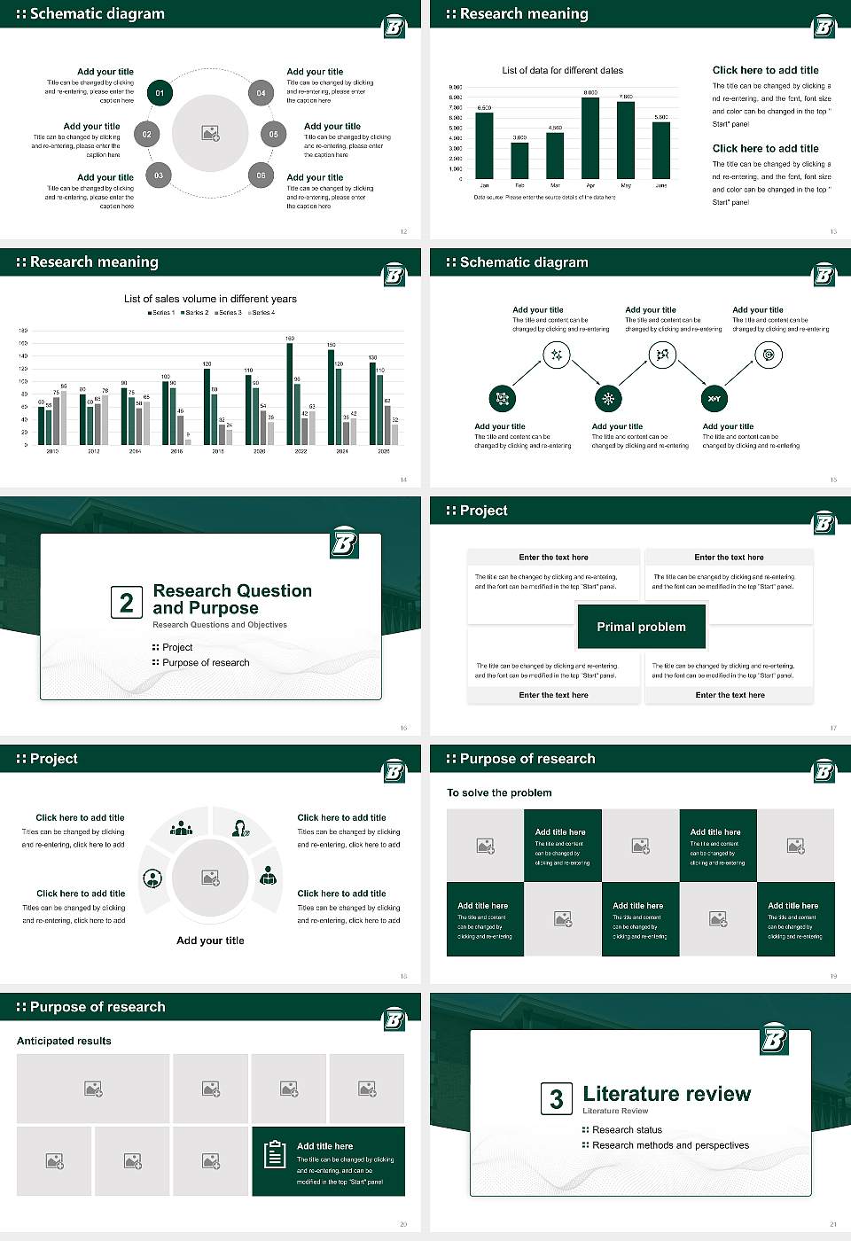 Binghamton University Graduation Thesis Defense PPT Template16:9 ratio PPT effect preview image3