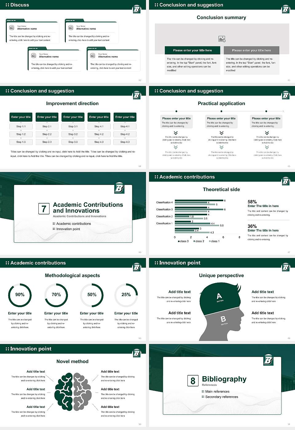 Binghamton University Graduation Thesis Defense PPT Template16:9 ratio PPT effect preview image6