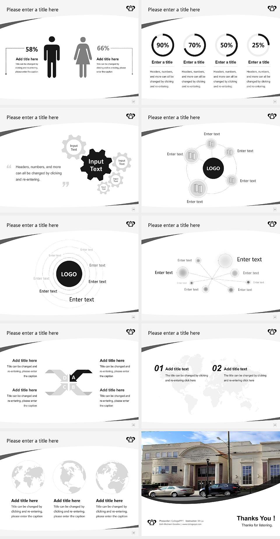 Beth Medrash Govoha Course/Courseware Creation PPT Template4:3 ratio PPT effect preview image4