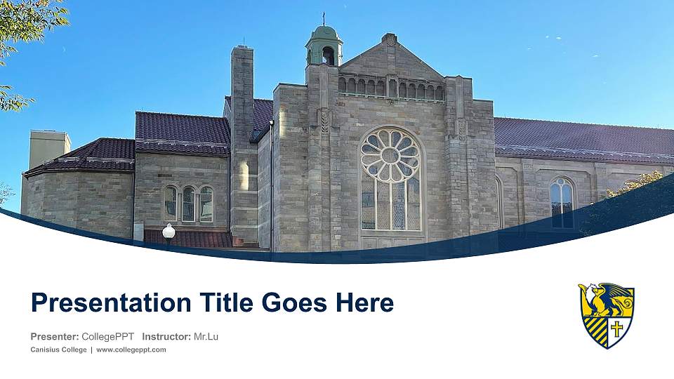 Canisius College Course/Courseware Creation PPT Template16:9 ratio PPT effect preview image