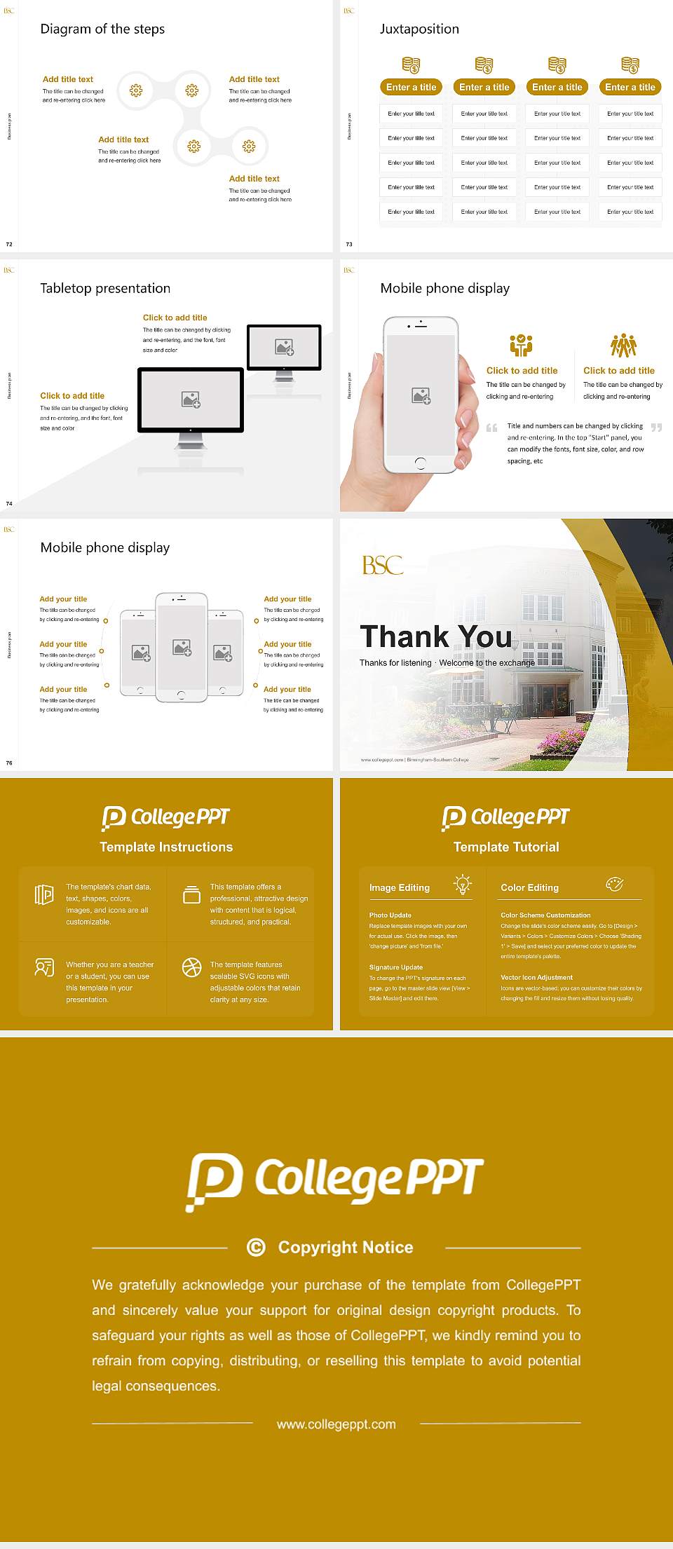 Birmingham-Southern College Competition/Entrepreneurship Contest PPT Template4:3 ratio PPT effect preview image9