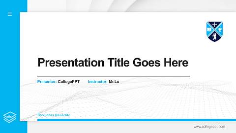Bob Jones University Thesis Proposal/Graduation Defense PPT Template