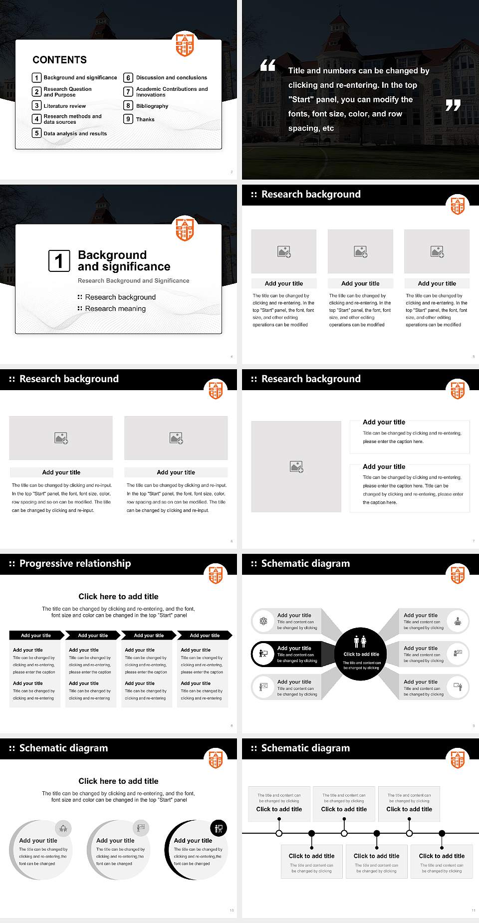 Carroll University Graduation Thesis Defense PPT Template4:3 ratio PPT effect preview image2