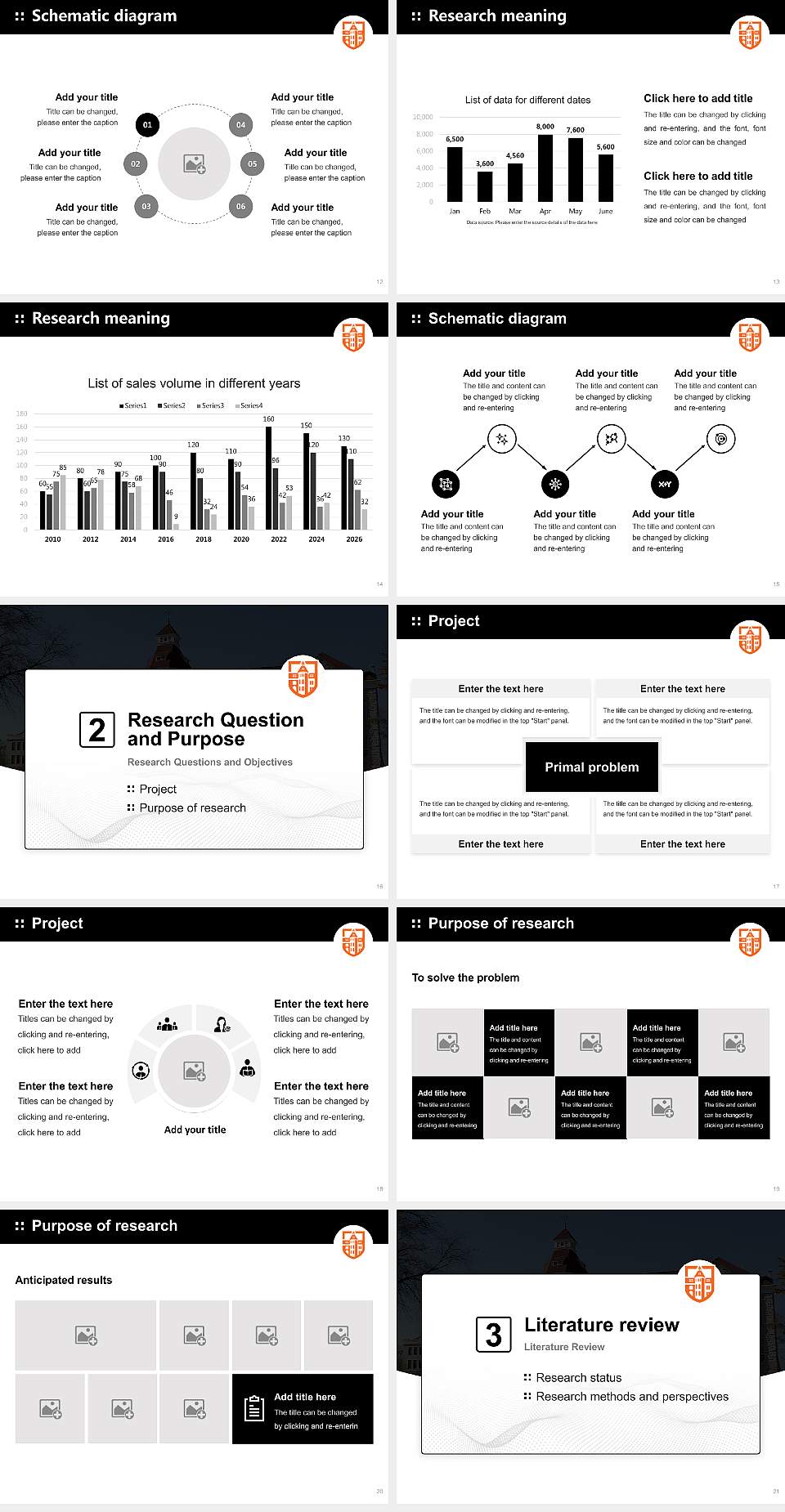 Carroll University Graduation Thesis Defense PPT Template4:3 ratio PPT effect preview image3