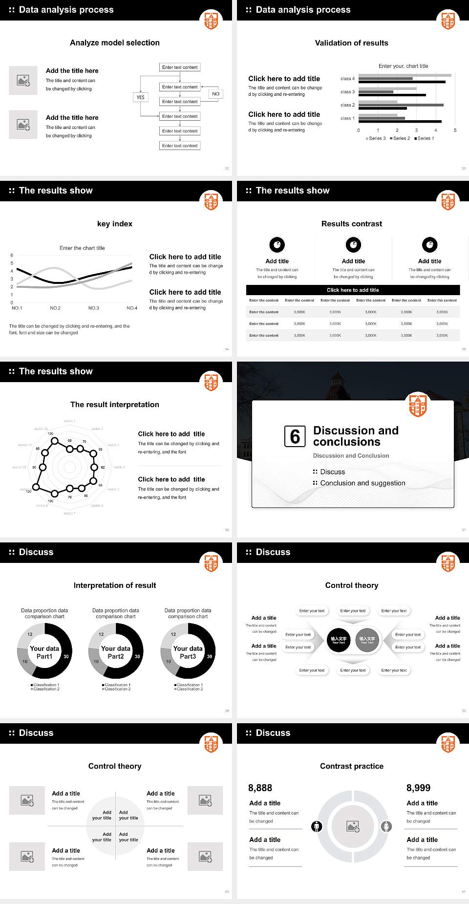 Carroll University Graduation Thesis Defense PPT Template4:3 ratio PPT effect preview image5