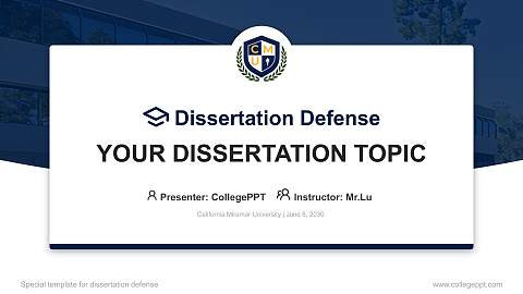 California Miramar University Graduation Thesis Defense PPT Template