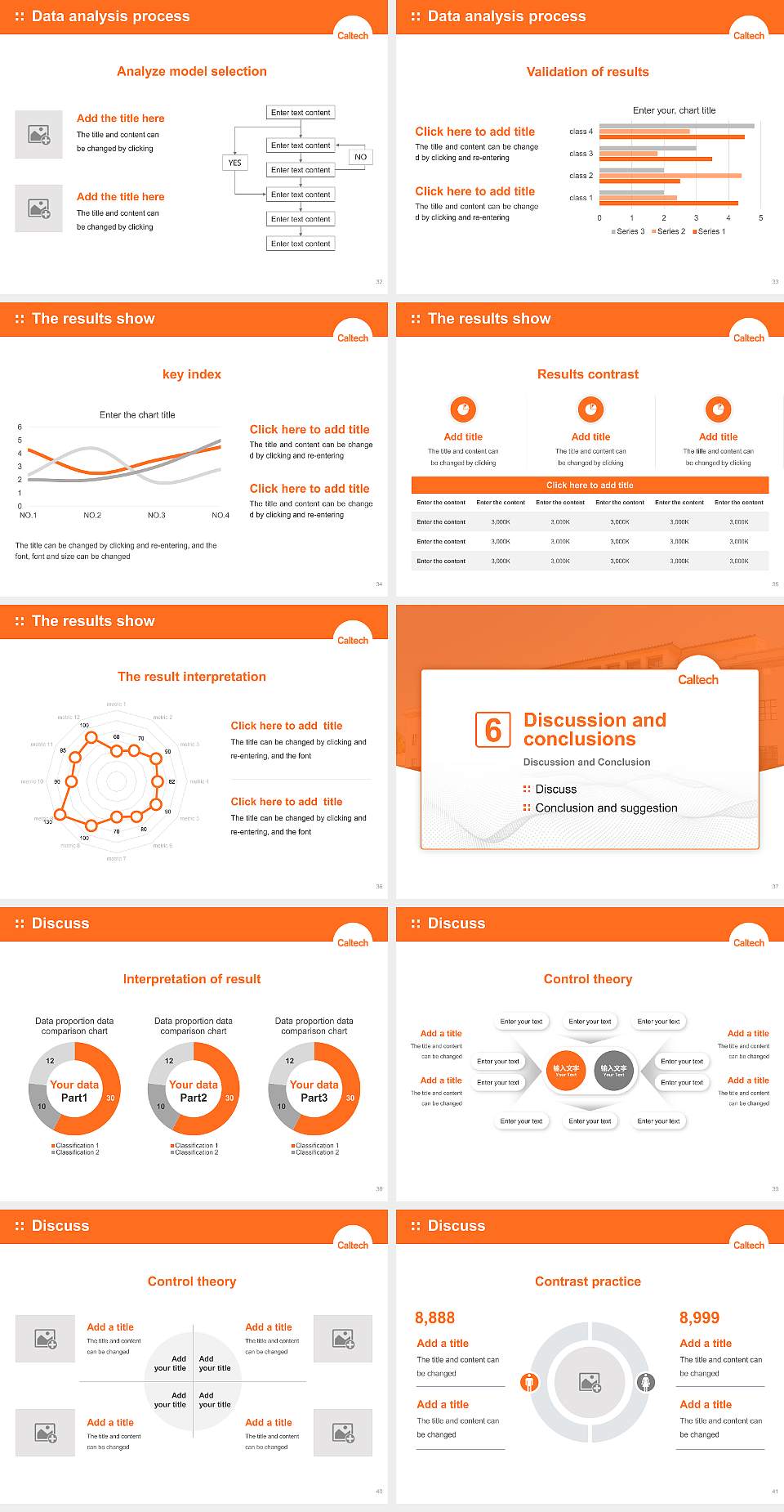 California Institute of Technology Graduation Thesis Defense PPT Template4:3 ratio PPT effect preview image5