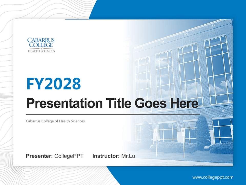 Cabarrus College of Health Sciences Academic Presentation/Research Findings Report PPT Template4:3 ratio PPT effect preview image5