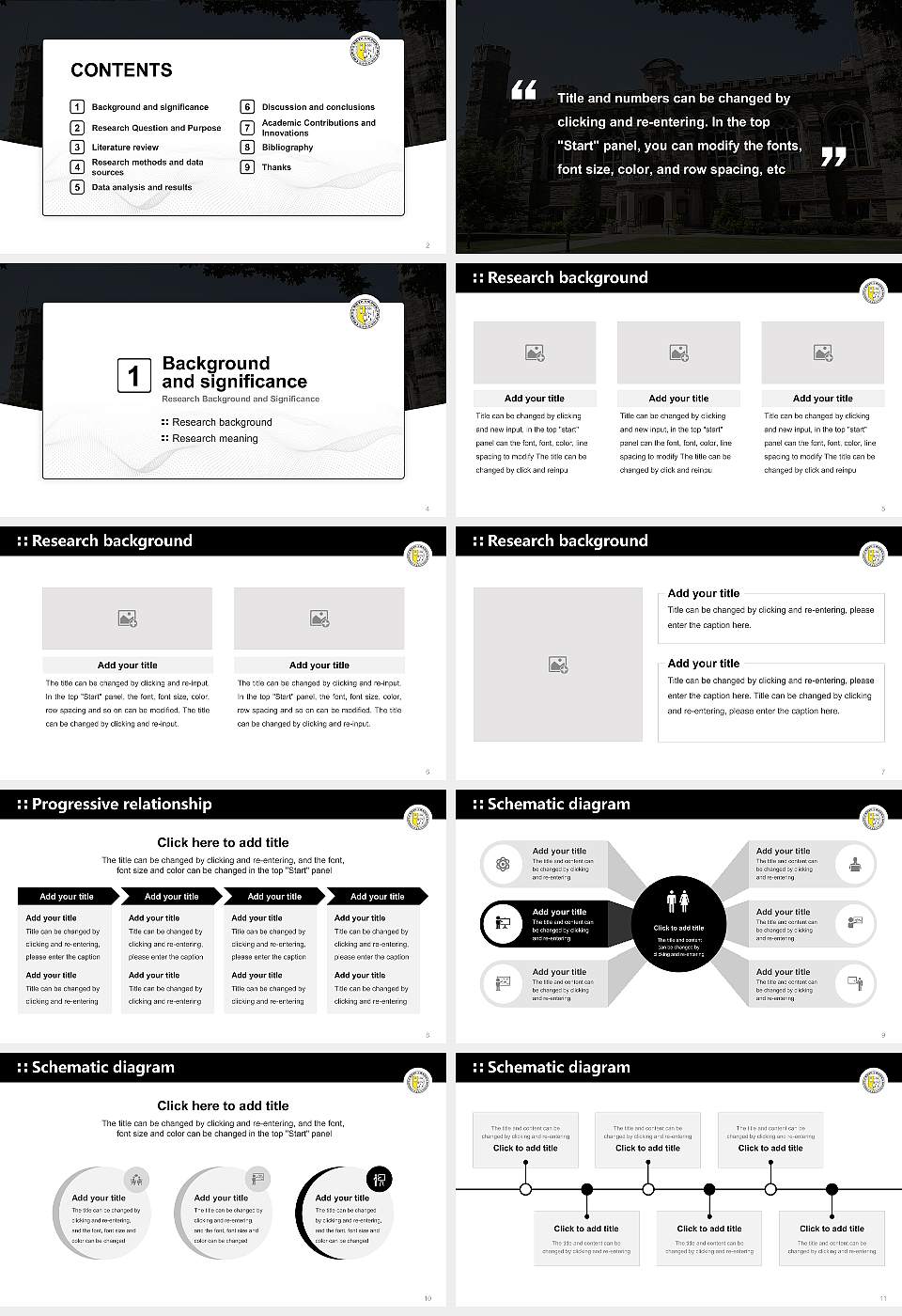 Bryn Mawr College Graduation Thesis Defense PPT Template16:9 ratio PPT effect preview image2