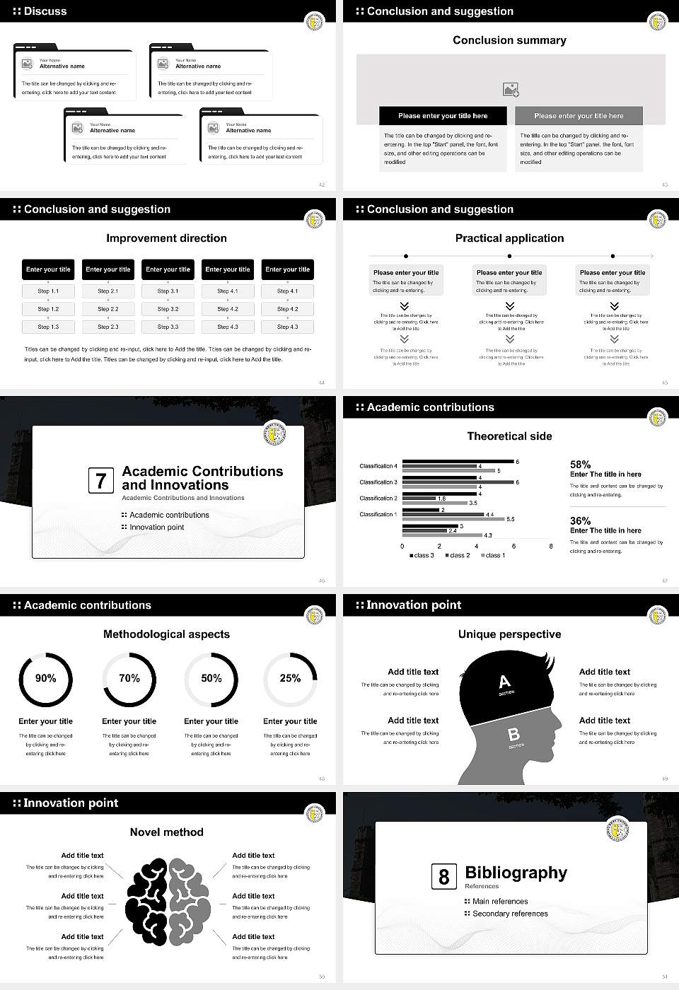 Bryn Mawr College Graduation Thesis Defense PPT Template16:9 ratio PPT effect preview image6