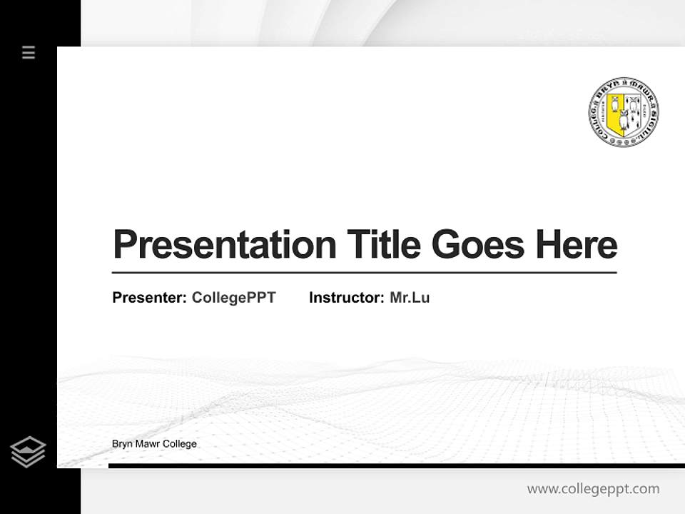 Bryn Mawr College Thesis Proposal/Graduation Defense PPT Template4:3 ratio PPT effect preview image5