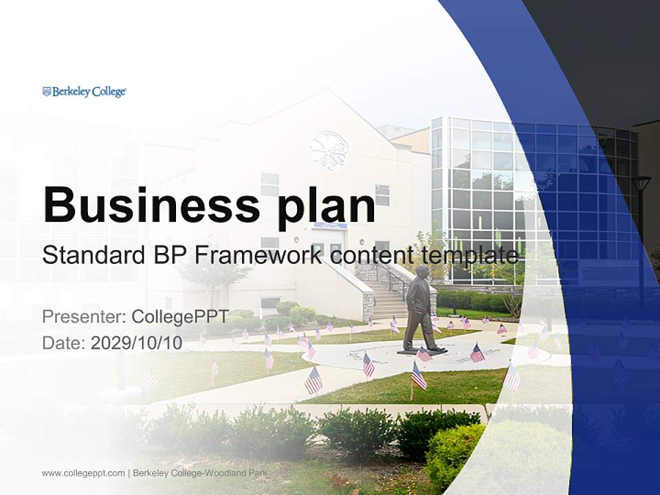 Berkeley College-Woodland Park Competition/Entrepreneurship Contest PPT Template4:3 ratio PPT effect preview image9
