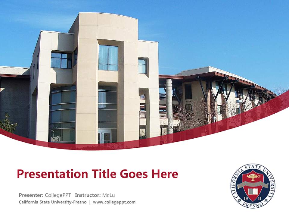 California State University-Fresno Course/Courseware Creation PPT Template4:3 ratio PPT effect preview image5