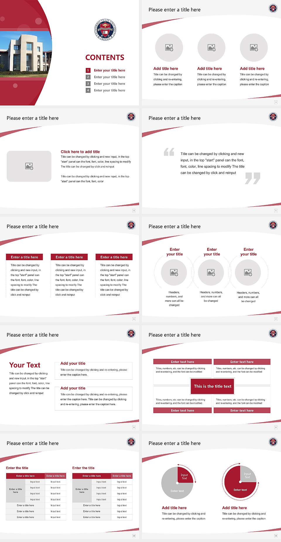 California State University-Fresno Course/Courseware Creation PPT Template4:3 ratio PPT effect preview image2