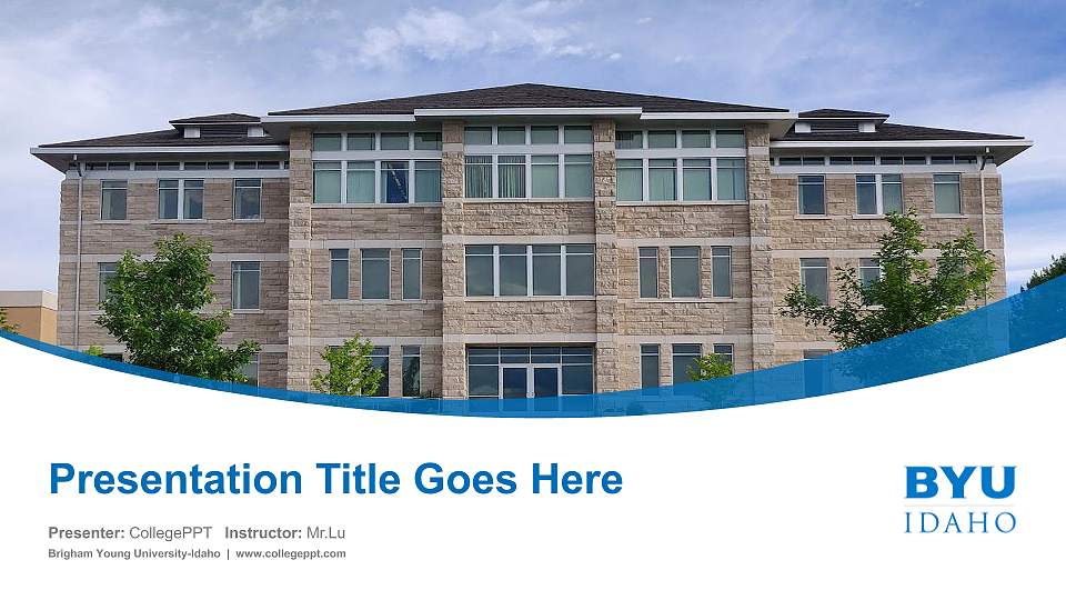 Brigham Young University-Idaho Course/Courseware Creation PPT Template16:9 ratio PPT effect preview image
