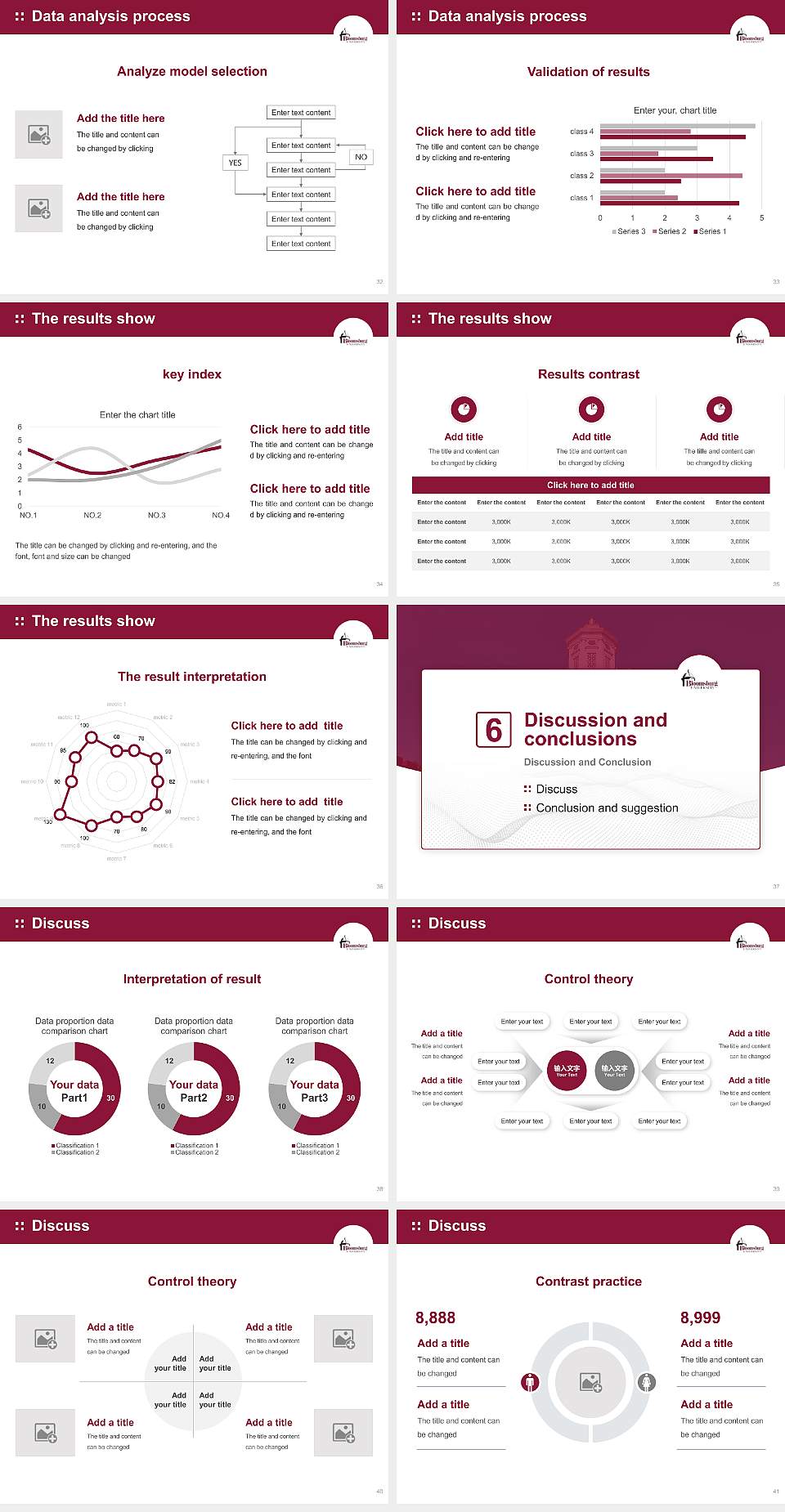 Bloomsburg University of Pennsylvania Graduation Thesis Defense PPT Template4:3 ratio PPT effect preview image5