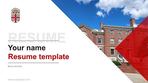 Brown University Resume PPT Template