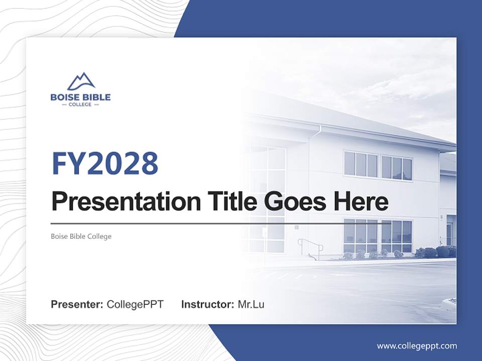 Boise Bible College Academic Presentation/Research Findings Report PPT Template4:3 ratio PPT effect preview image5