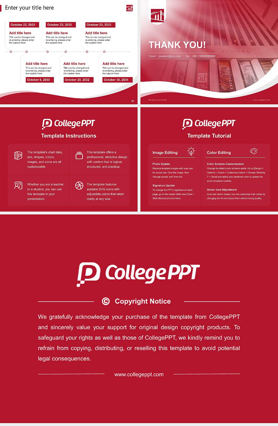 Brooklyn Law School Lecture Sharing and Networking Event PPT Template4:3 ratio PPT effect preview image4