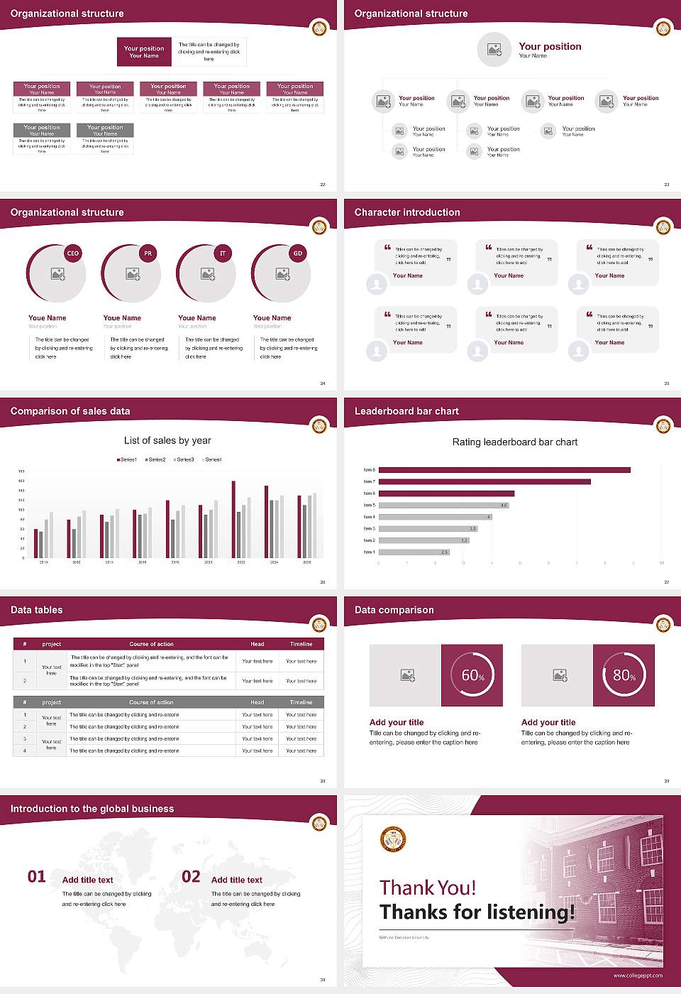 Bethune-Cookman University Academic Presentation/Research Findings Report PPT Template16:9 ratio PPT effect preview image4