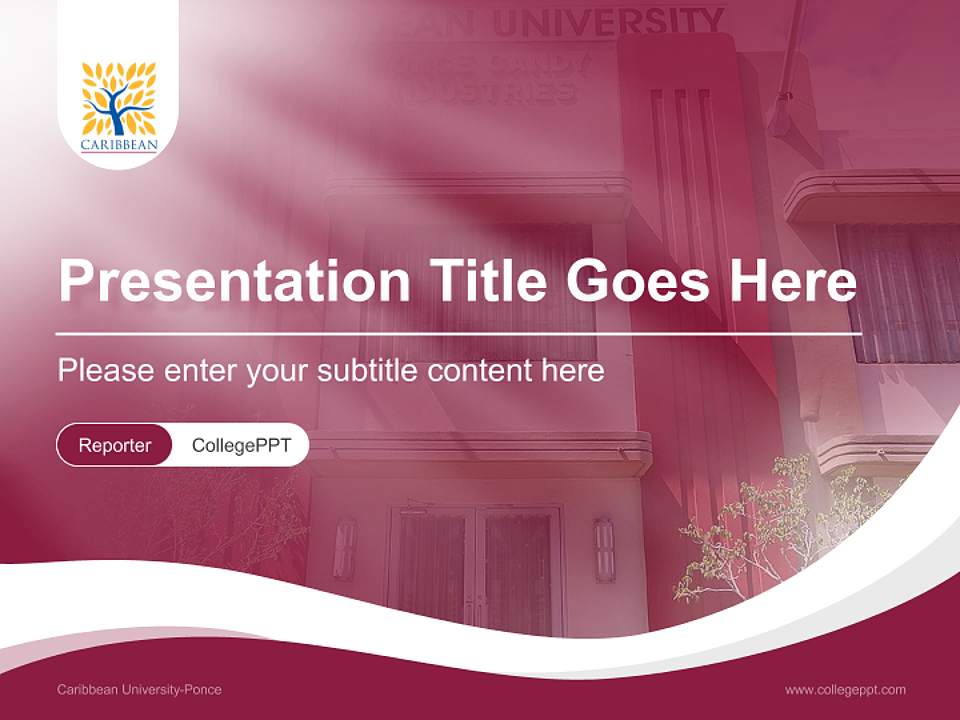 Caribbean University-Ponce Lecture Sharing and Networking Event PPT Template4:3 ratio PPT effect preview image4