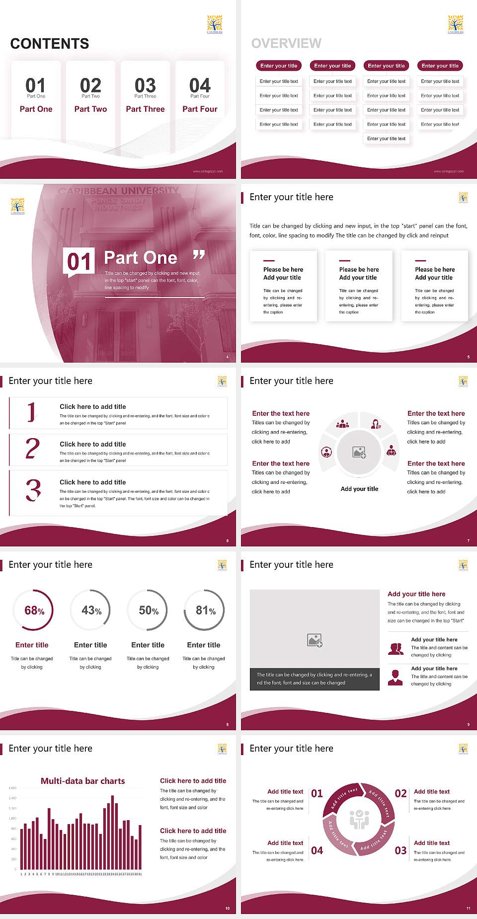 Caribbean University-Ponce Lecture Sharing and Networking Event PPT Template4:3 ratio PPT effect preview image2