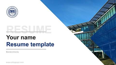 Brandeis University Resume PPT Template