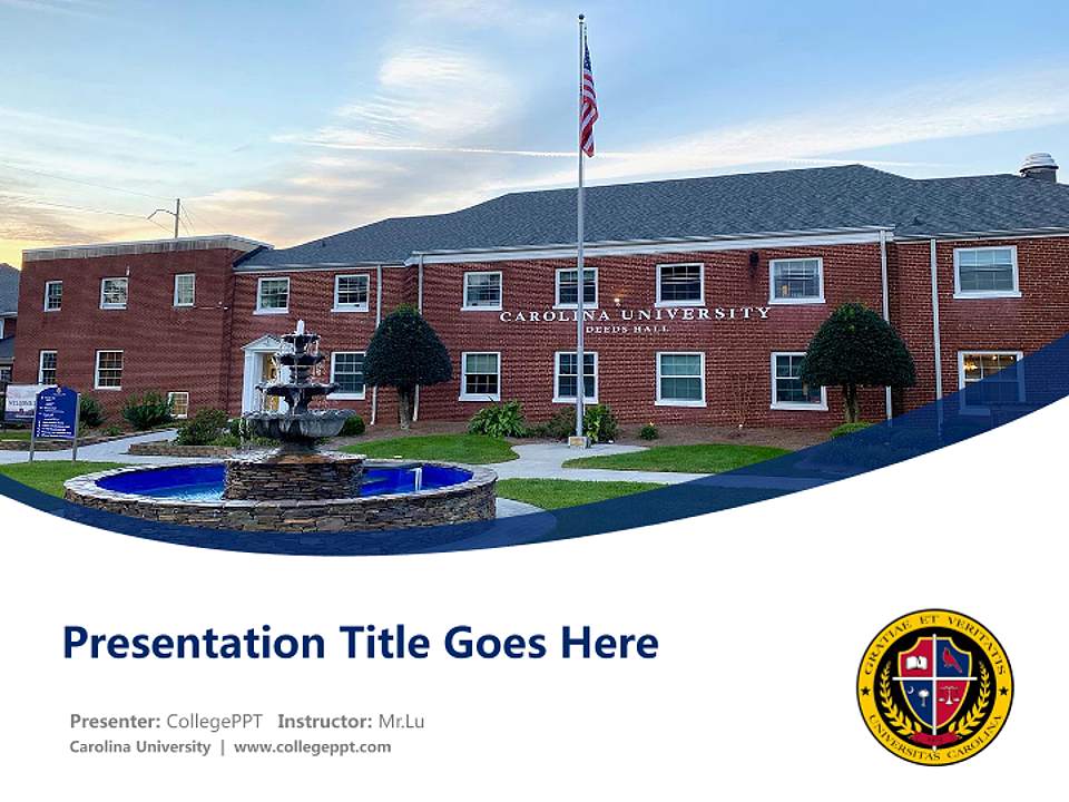 Carolina University Course/Courseware Creation PPT Template4:3 ratio PPT effect preview image5