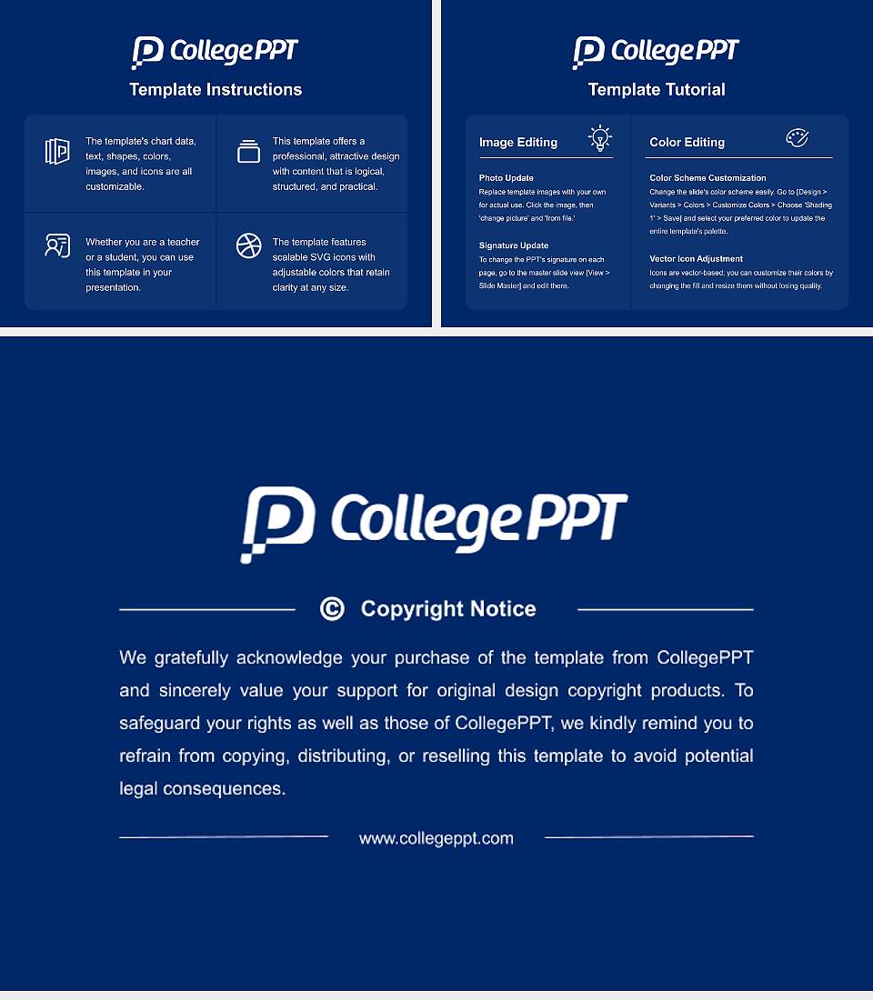 Carolina University Course/Courseware Creation PPT Template4:3 ratio PPT effect preview image5