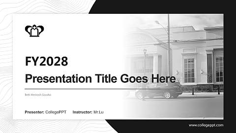 Beth Medrash Govoha Academic Presentation/Research Findings Report PPT Template
