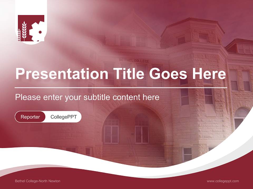 Bethel College-North Newton Lecture Sharing and Networking Event PPT Template4:3 ratio PPT effect preview image4