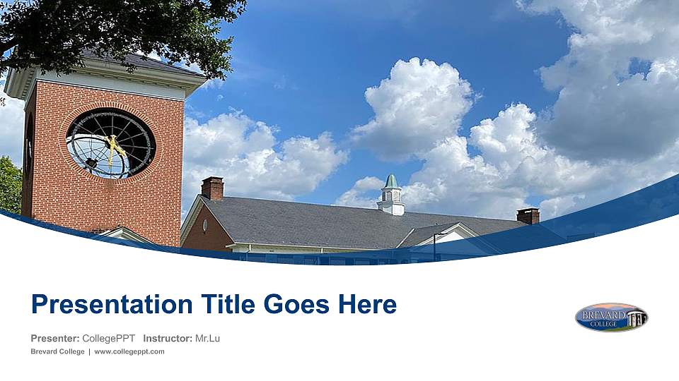 Brevard College Course/Courseware Creation PPT Template16:9 ratio PPT effect preview image