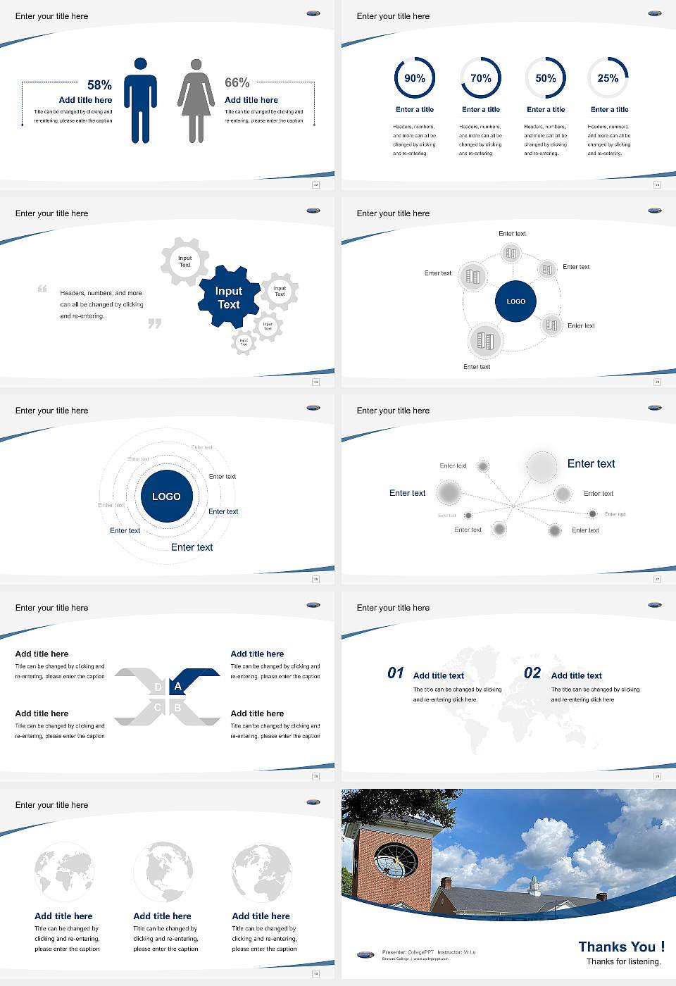 Brevard College Course/Courseware Creation PPT Template16:9 ratio PPT effect preview image4