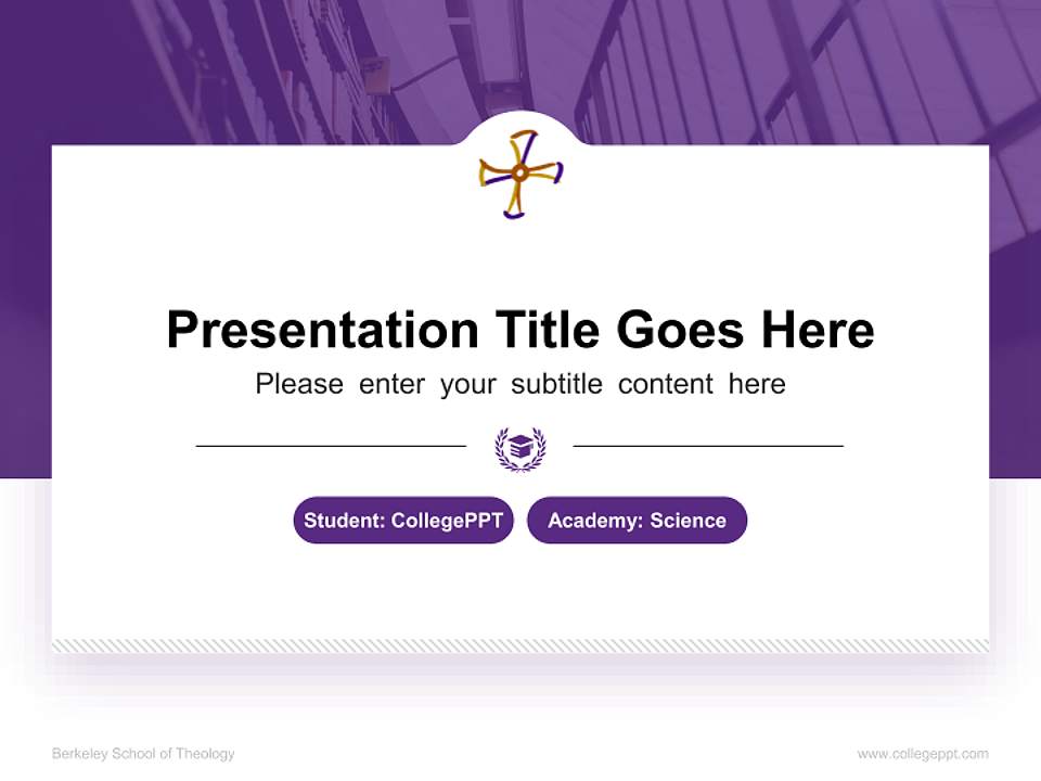 Berkeley School of Theology National Scholarship Defense PPT Template4:3 ratio PPT effect preview image4