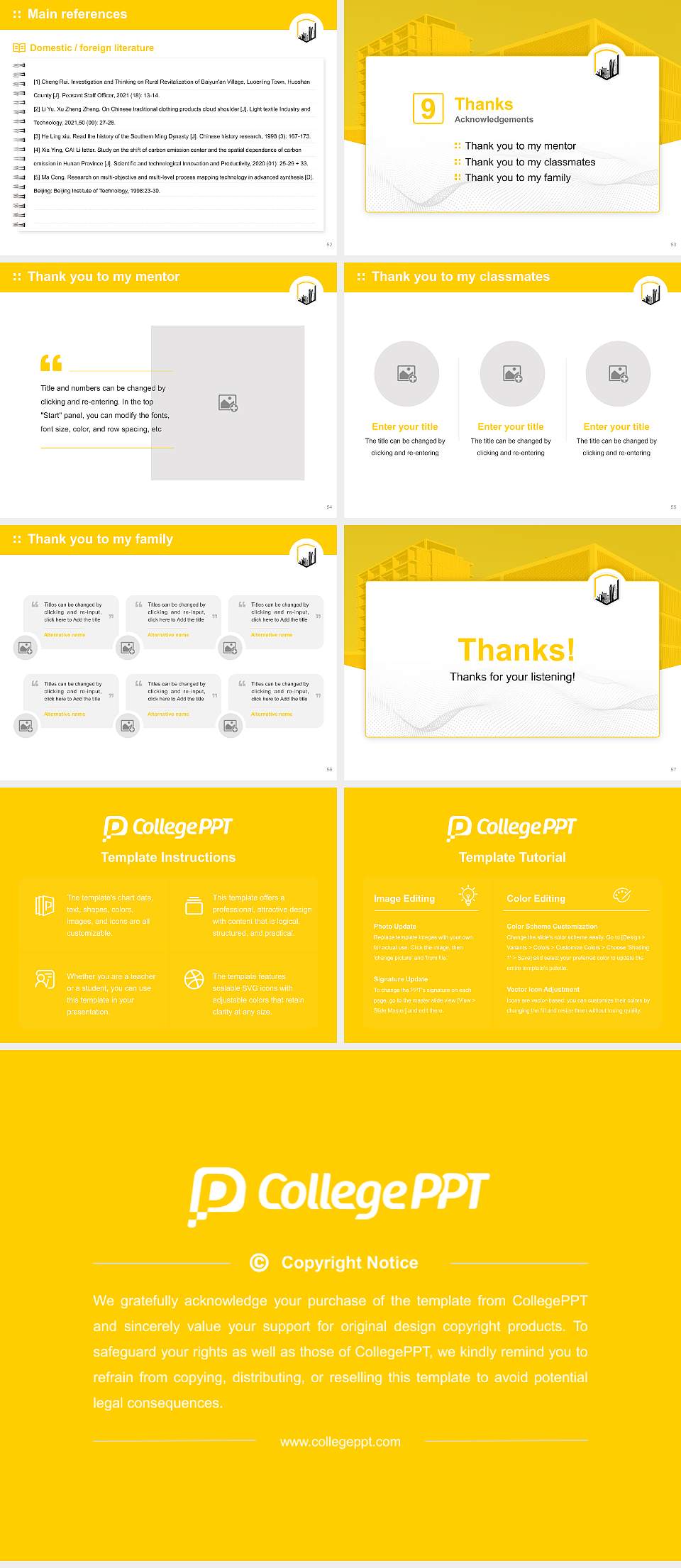 California State University-Los Angeles Graduation Thesis Defense PPT Template4:3 ratio PPT effect preview image7