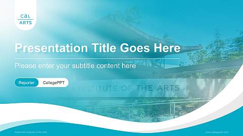 California Institute of the Arts Lecture Sharing and Networking Event PPT Template