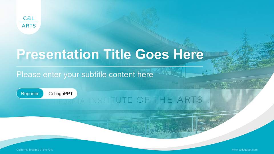 California Institute of the Arts Lecture Sharing and Networking Event PPT Template16:9 ratio PPT effect preview image