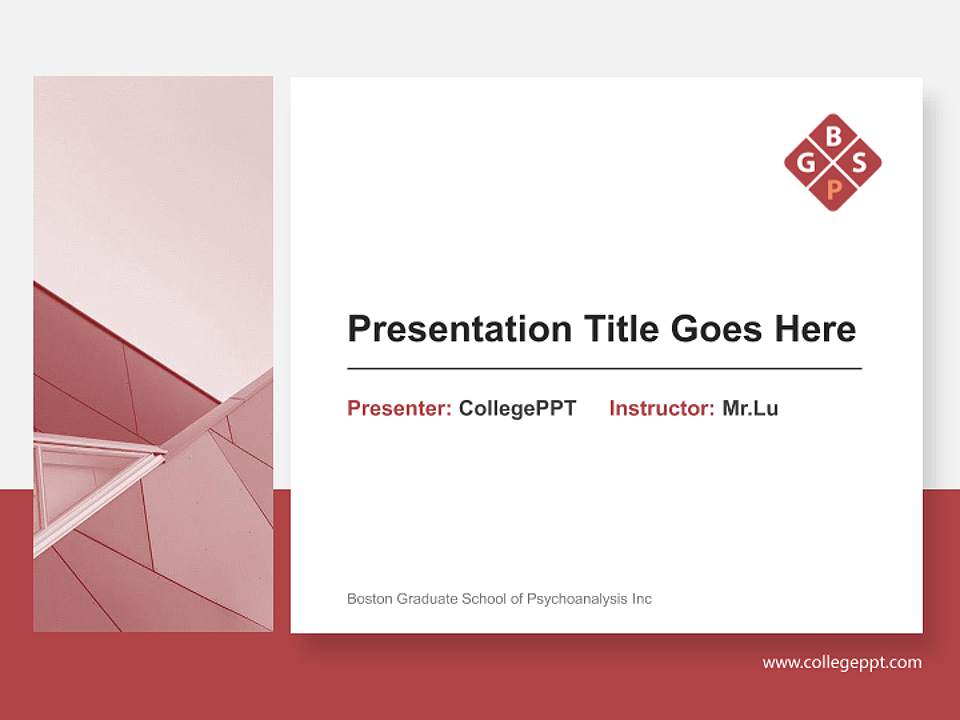 Boston Graduate School of Psychoanalysis Inc General Purpose PPT Template4:3 ratio PPT effect preview image1