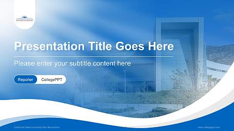 California State University-San Bernardino Lecture Sharing and Networking Event PPT Template
